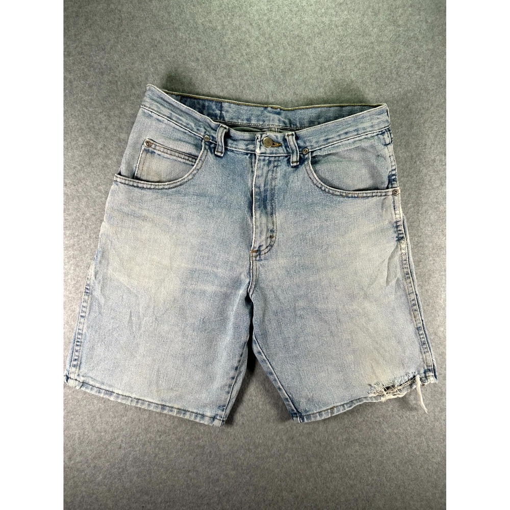 Vintage Wrangler Silver Edition Denim Shorts Mens 29 Blue Light Wash Streetwear